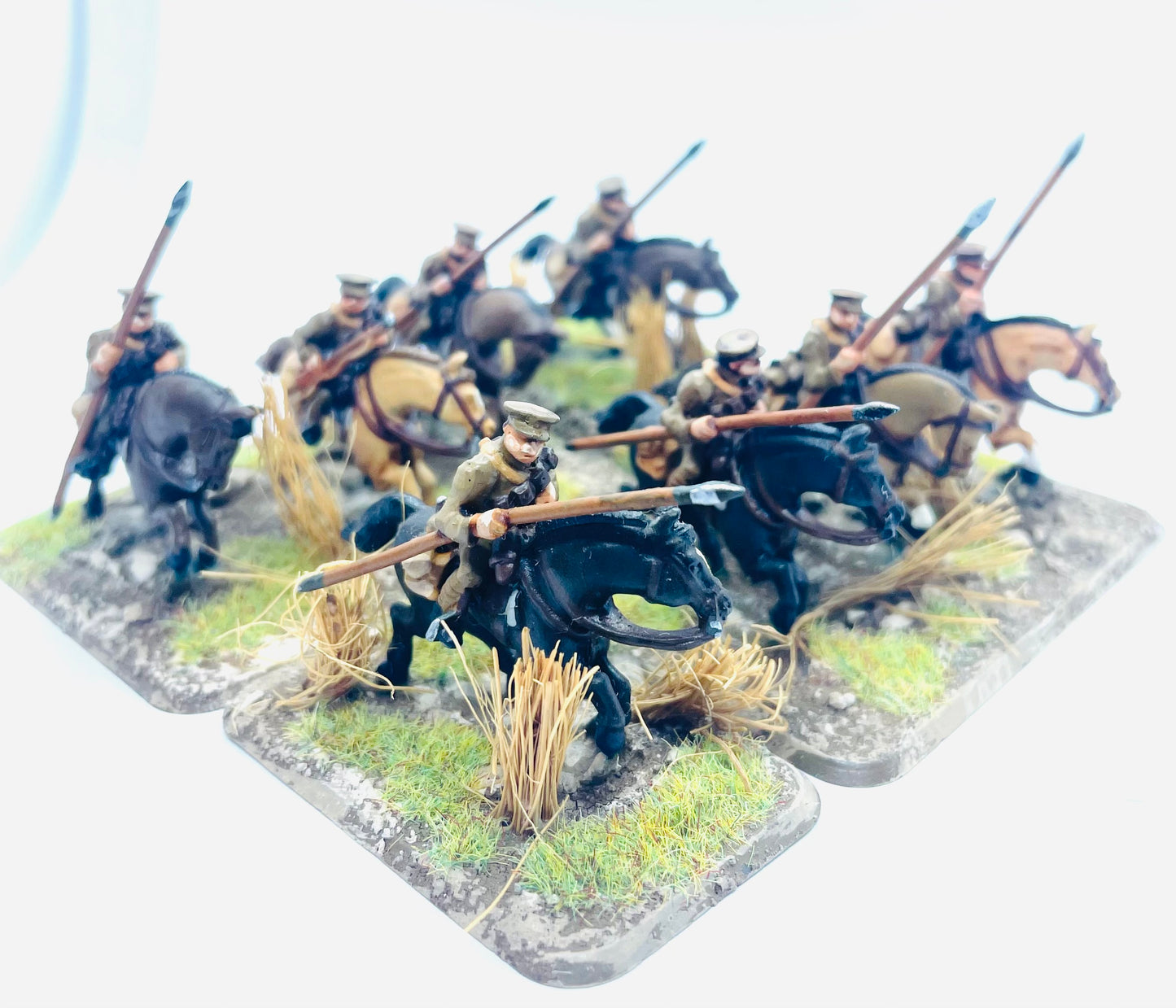 OC MSP CAV 1a British Lancer Service Cap (8 Mounted on Advancing Horse, 8 Dismounted)