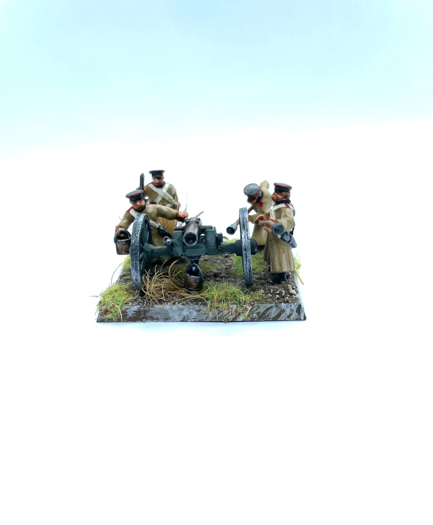 RU13 Russian Artillery in Field Cap Gun Crew & 12 pdr