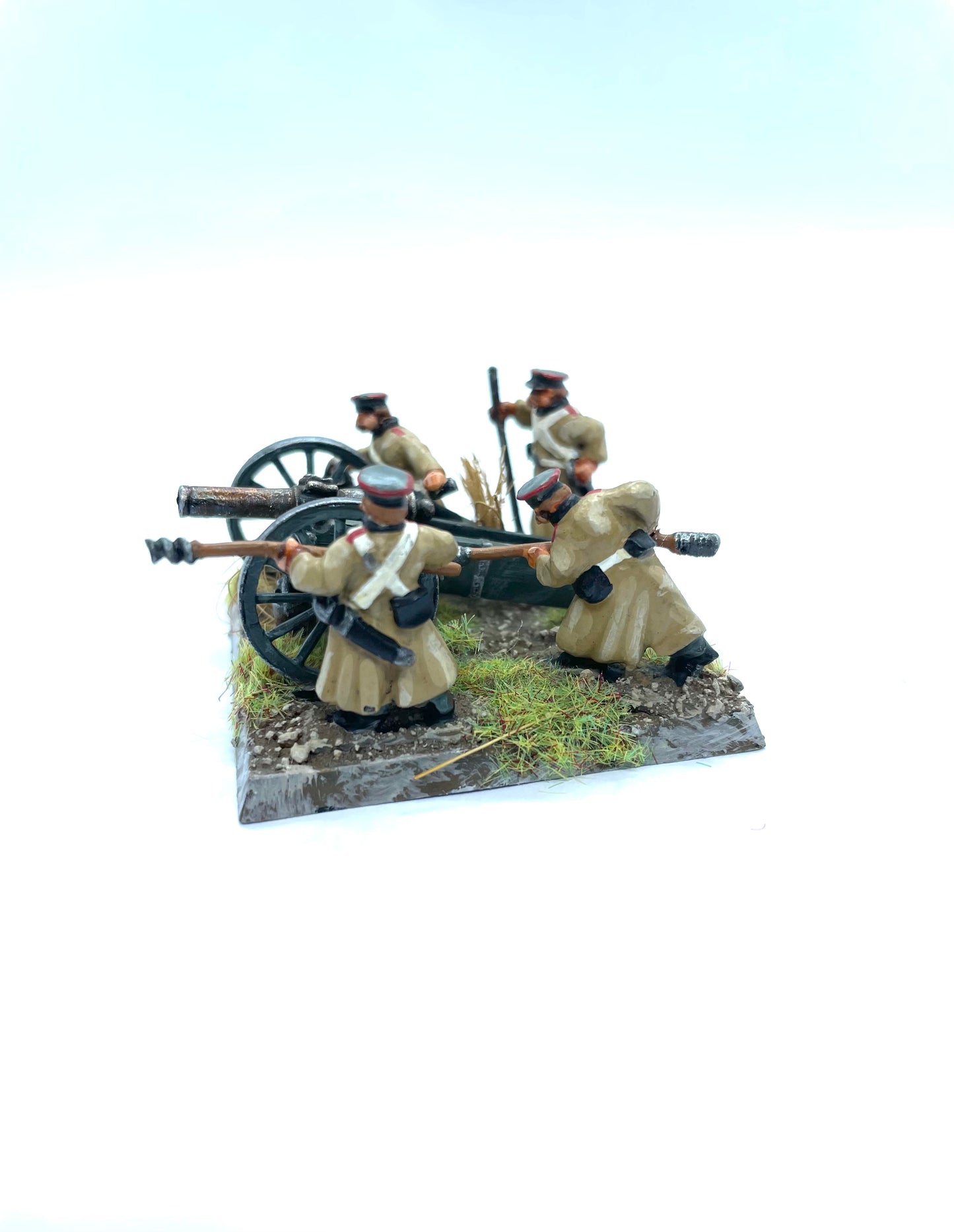 RU13 Russian Artillery in Field Cap Gun Crew & 12 pdr