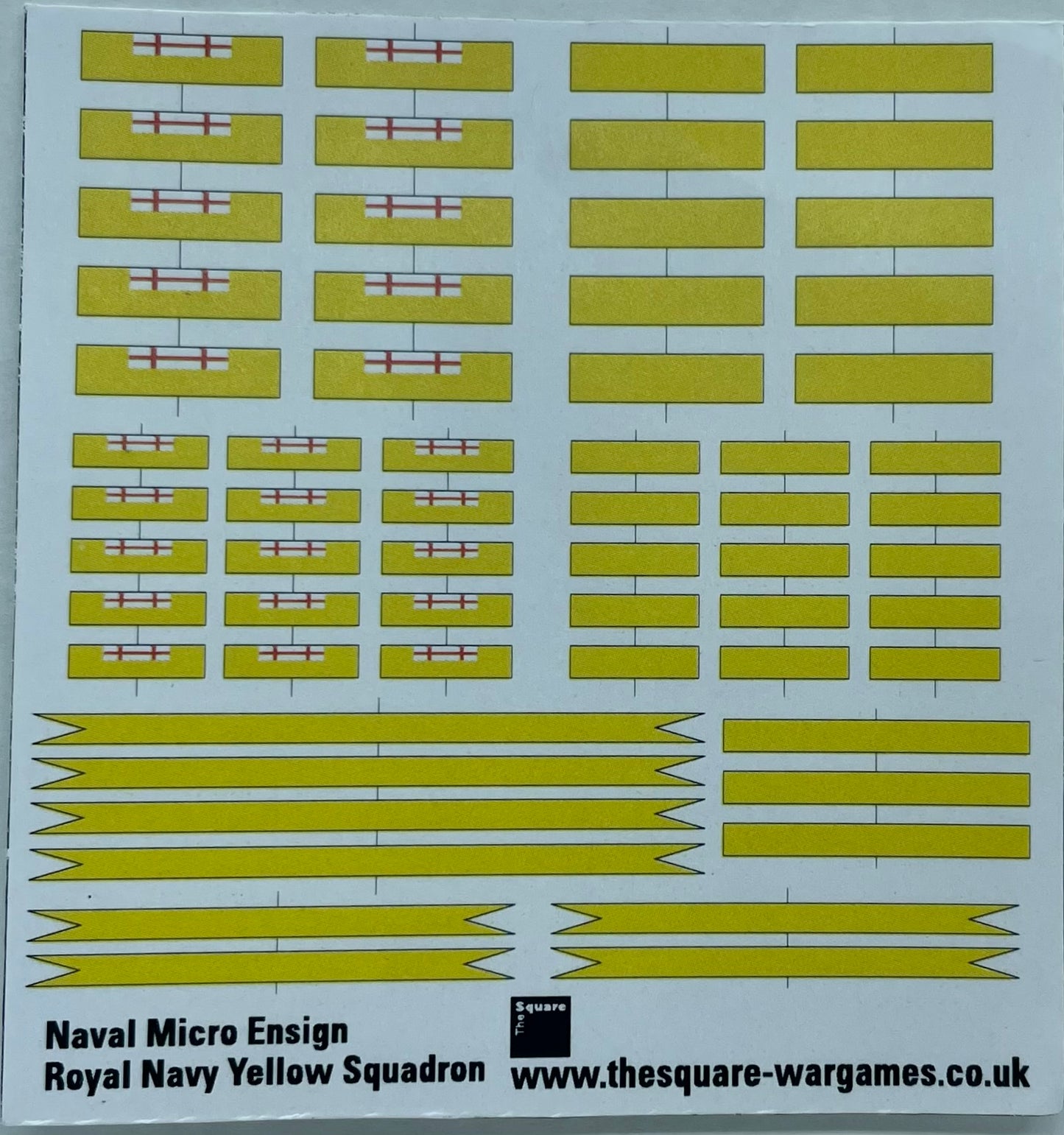 ASF20 Royal Navy 17/18th Century Yellow Squadron Flags/Pennants