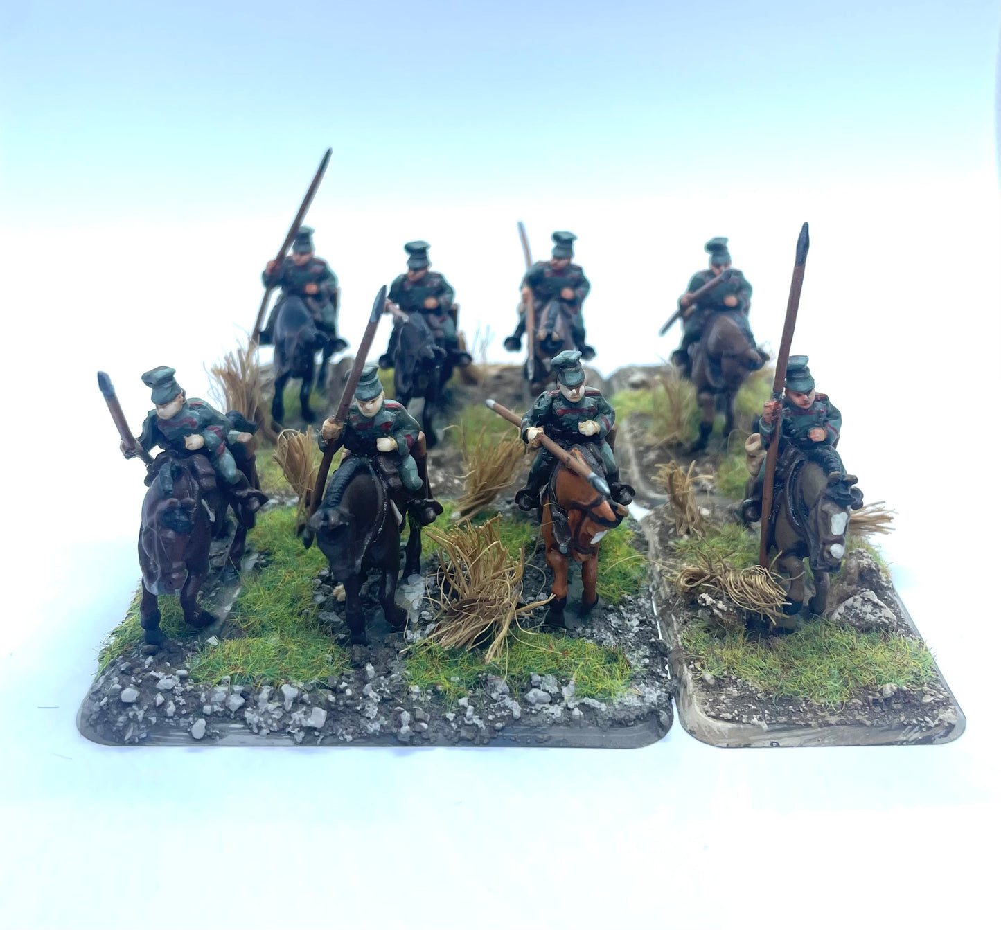 OC MSP CAV 23 German Uhlan Tschapska (Standing) (8 Standing Horses & Riders, 8 Dismounted)
