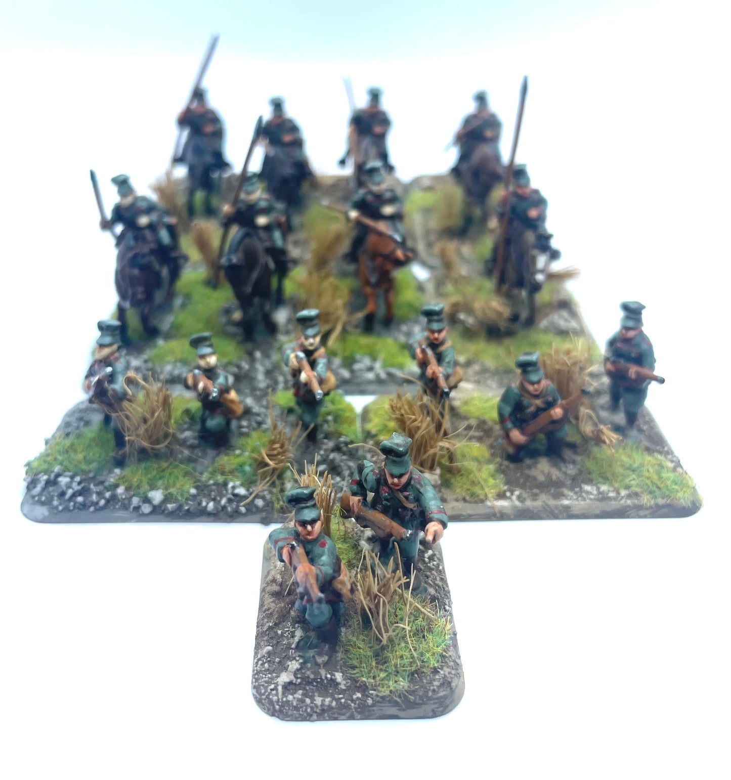 OC MSP CAV 23 German Uhlan Tschapska (Standing) (8 Standing Horses & Riders, 8 Dismounted)