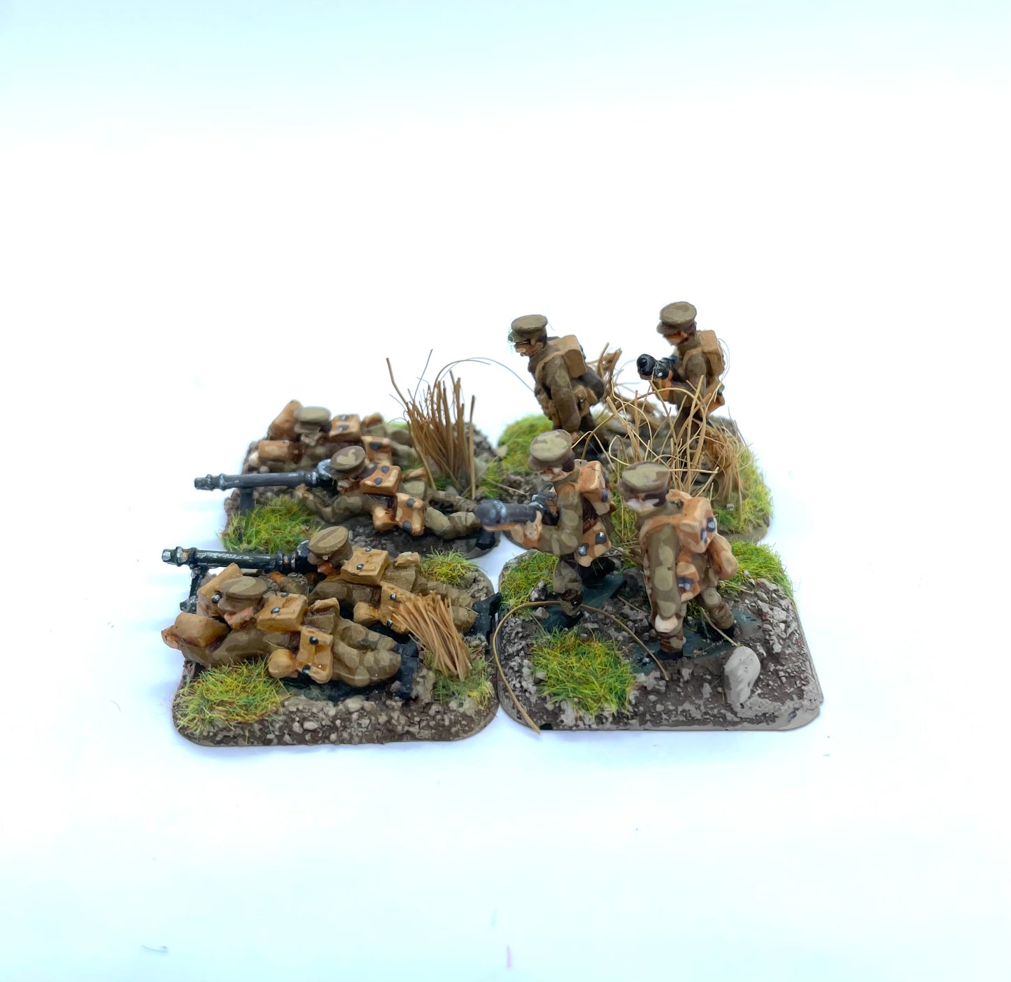 OC INF 1 B British Service Cap LMG Teams Lewis Gun x4