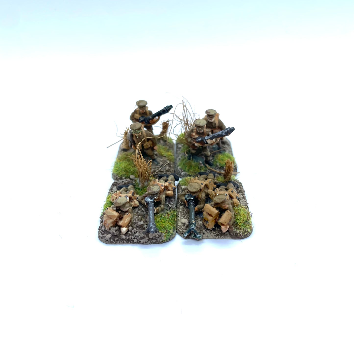 OC INF 1 B British Service Cap LMG Teams Lewis Gun x4