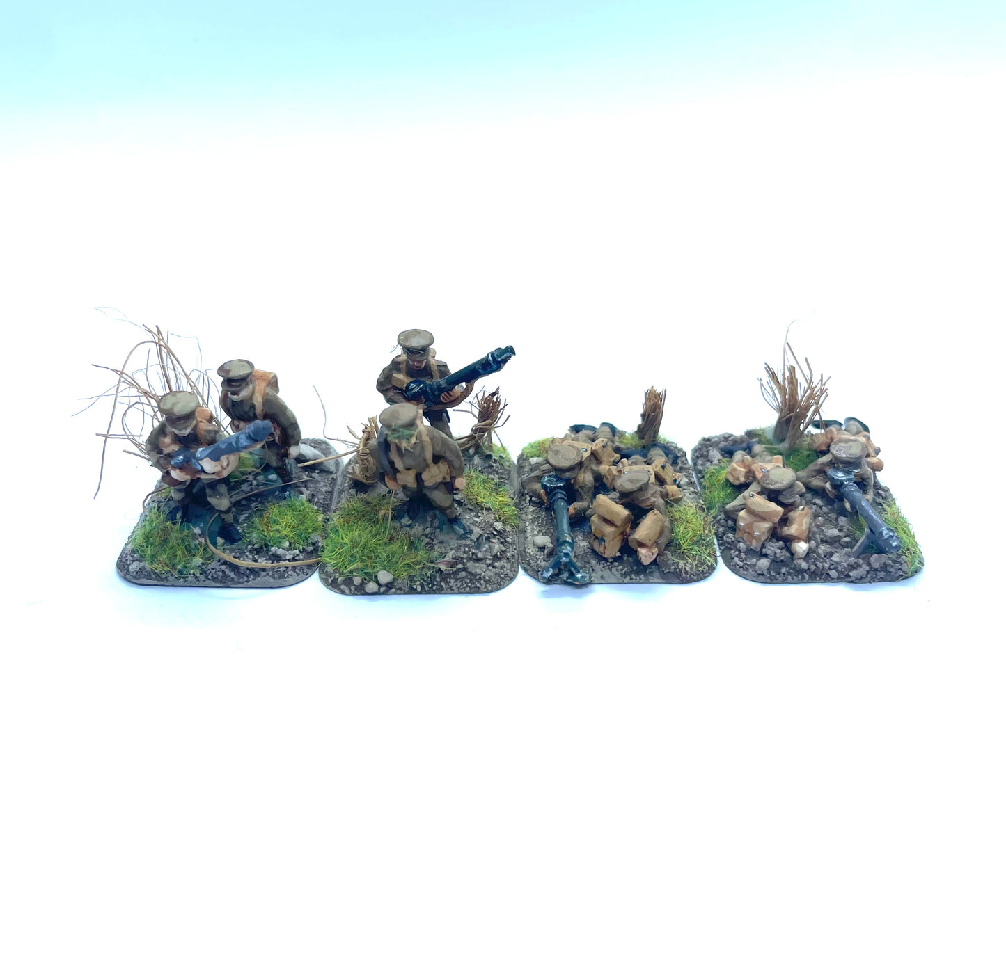 OC INF 1 B British Service Cap LMG Teams Lewis Gun x4
