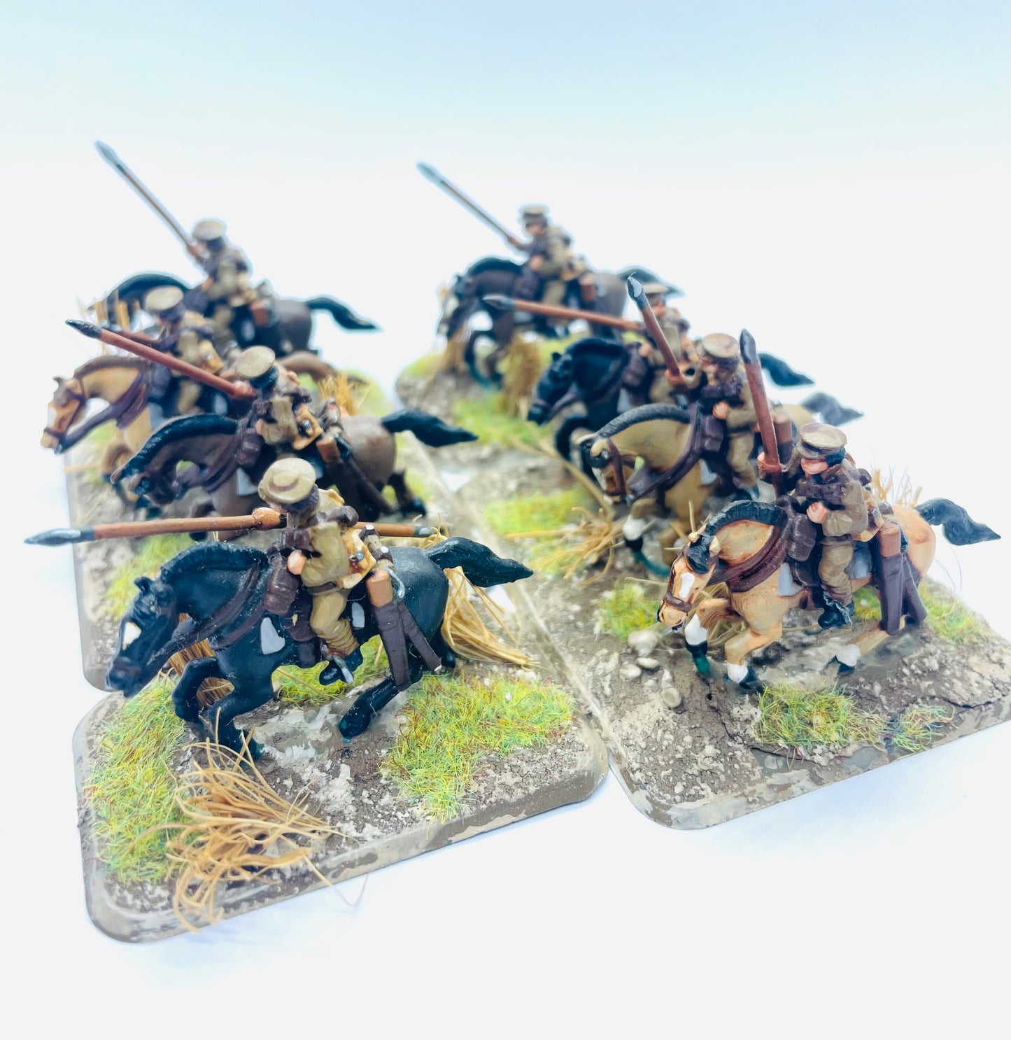 OC MSP CAV 1a British Lancer Service Cap (8 Mounted on Advancing Horse, 8 Dismounted)