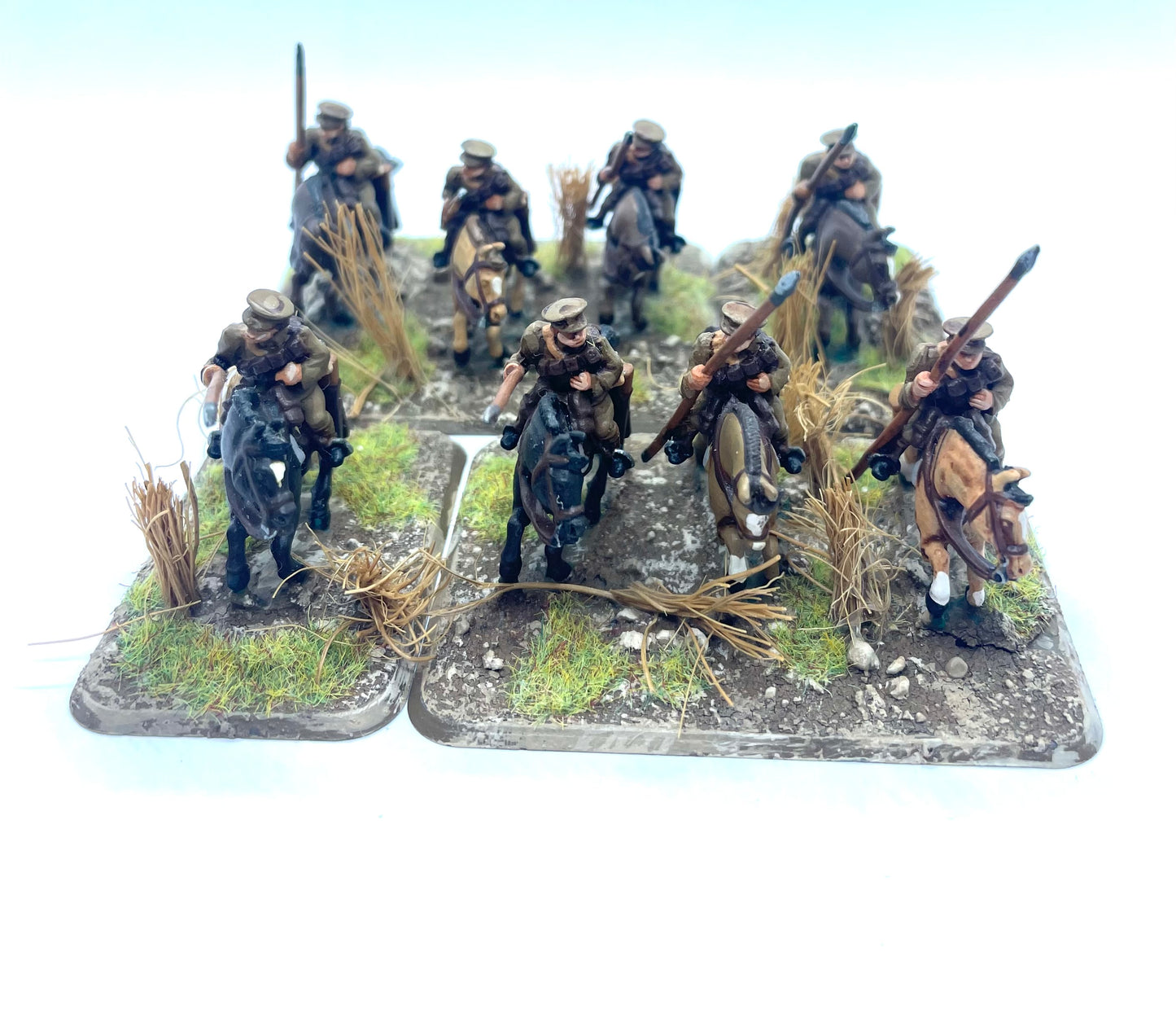 OC MSP CAV 1a British Lancer Service Cap (8 Mounted on Advancing Horse, 8 Dismounted)