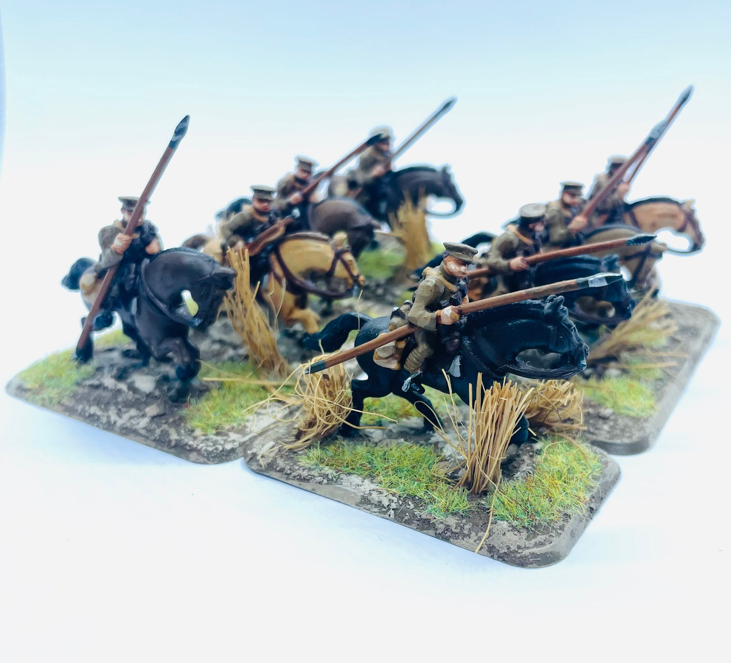 OC MSP CAV 1a British Lancer Service Cap (8 Mounted on Advancing Horse, 8 Dismounted)