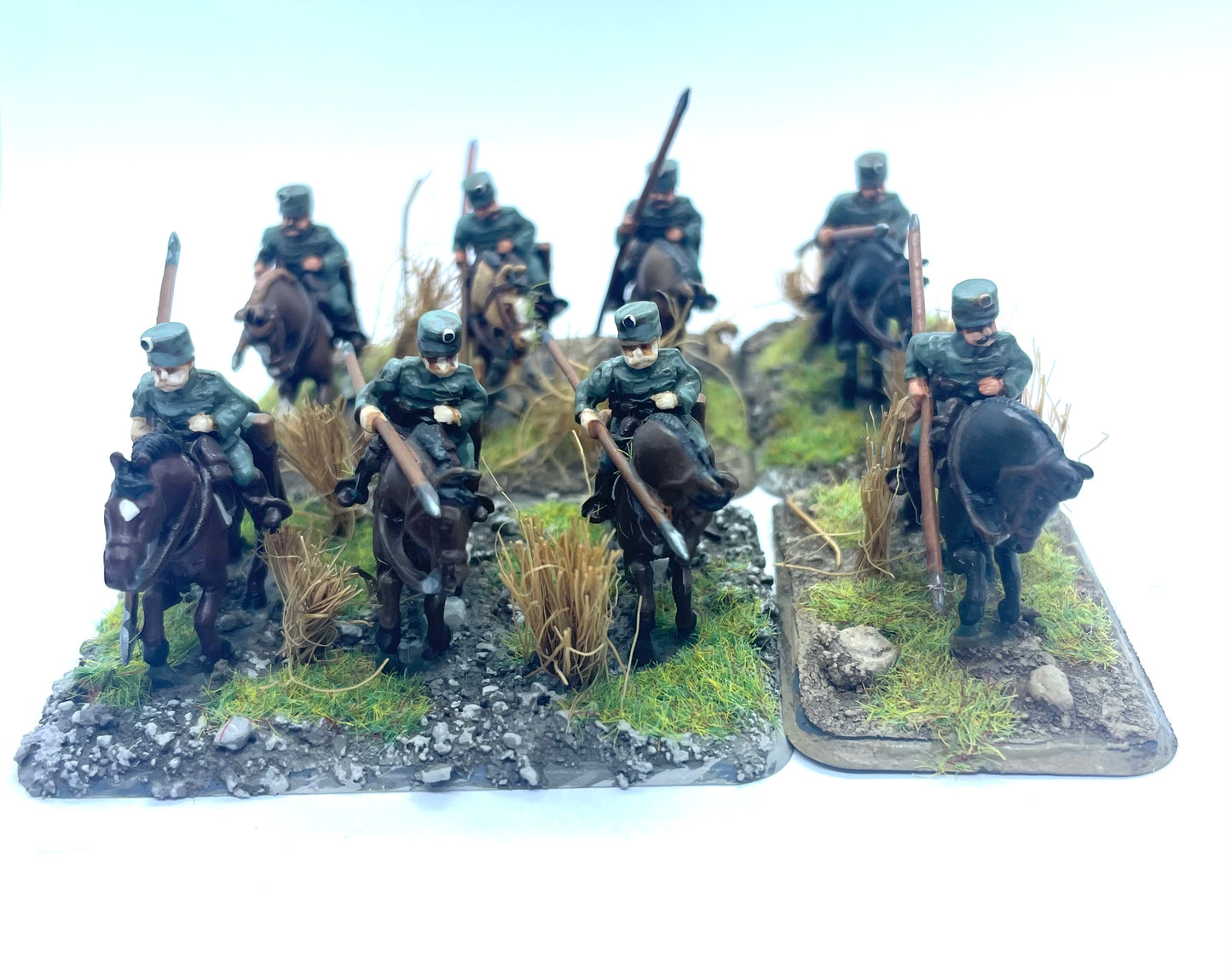 OC MSP CAV 22 German Hussar Busby (Standing) (8 Standing Horses & Riders, 8 Dismounted)